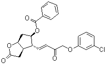 structure of CAS# 178454-81-4, (3aR,4R,5R,6aS)-5-(苯甲酰氧基)-4-[(1E)-4-(3-氯苯氧基)-3-氧代-1-丁烯-1-基]六氢-2H-环戊二烯并[b]呋喃-2-酮