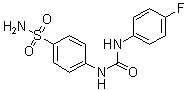 structure of CAS# 178606-66-1, 4-[[[(4-Fluorophenyl)amino]carbonyl]amino]benzenesulfonamide