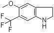structure of CAS# 178896-79-2, 5-甲氧基-6-(三氟甲基)吲哚啉