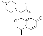 structure of CAS# 178964-53-9, (3S)-9-氟-2,3-二氢-3-甲基-10-(4-甲基-1-哌嗪基)-7H-吡啶并[1,2,3-de]-1,4-苯并恶嗪-7-酮