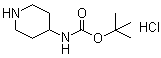 structure of CAS# 179110-74-8, 哌啶-4-基氨基甲酸叔丁基酯单盐酸盐