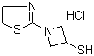structure of CAS# 179337-57-6, 1-(4,5-二氢-2-噻唑基)氮杂环丁烷-3-硫醇盐酸盐