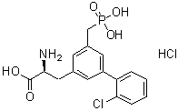 structure of CAS# 179411-93-9, (S)-alpha-氨基-2'-氯-5-(膦酰甲基)-[1,1'-联苯]-3-丙酸盐酸盐