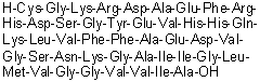 CAS # 1802086-21-0, L-Cysteinylglycyl-L-lysyl-L-arginyl-L-alpha-aspartyl-L-alanyl-L-alpha-glutamyl-L-phenylalanyl-L-arginyl-L-histidyl-L-alpha-aspartyl-L-serylglycyl-L-tyrosyl-L-alpha-glutamyl-L-valyl-L-histidyl-L-histidyl-L-glutaminyl-L-lysyl-L-leucyl-L-valyl-L-phenylalanyl-L-phenylalanyl-L-alanyl-L-alpha-glutamyl-L-alpha-aspartyl-L-valylglycyl-L-seryl-L-asparaginyl-L-lysylglycyl-L-alanyl-L-isoleucyl-L-isoleucylglycyl-L-leucyl-L-methionyl-L-valylglycylglycyl-L-valyl-L-valyl-L-isoleucyl-L-alanine