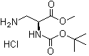 structure of CAS# 181228-33-1, (2S)-3-氨基-2-[[(叔丁氧基)羰基]氨基]丙酸甲酯盐酸盐