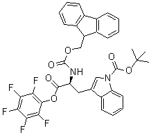 structure of CAS# 181311-44-4, 1-[叔丁氧羰基]-N-[芴甲氧羰基]-L-色氨酸五氟苯基酯