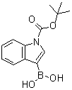 structure of CAS# 181365-26-4, [1-(tert-Butoxycarbonyl)-1H-indol-3-yl]boronic acid