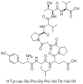 CAS # 181477-91-8, L-Tyrosyl-L-leucyl-L-alpha-glutamyl-L-prolylglycyl-L-prolyl-L-valyl-L-threonyl-L-valine