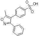 CAS # 181696-35-5, 4-(5-Methyl-3-phenyl-4-isoxazolyl)benzenesulfonic acid