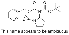 CAS # 181941-59-3, (3R)-1-benzyloxycarbonyl-3-[1-(tert-butoxycarbonylamino)cyclopropan-1-yl]pyrrolidine