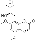 CAS # 18196-00-4, Mexoticin, 8-[(2R)-2,3-Dihydroxy-3-methylbutyl]-5,7-dimethoxy-2H-1-benzopyran-2-one, (+)-Mexoticin
