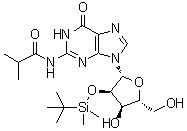 structure of CAS# 182007-86-9, 2'-O-(tert-Butyldimethylsilyl)-N-isobutyrylguanosine