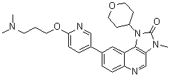 structure of CAS# 1821428-35-6, 8-[6-[3-(二甲基氨基)丙氧基]-3-吡啶基]-1,3-二氢-3-甲基-1-(四氢-2H-吡喃-4-基)-2H-咪唑并[4,5-c]喹啉-2-酮