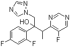 structure of CAS# 182230-43-9, (2R,3S/2S,3R)-2-(2,4-Difluorophenyl)-3-(5-fluoropyrimidin-4-yl)-1-(1H-1,2,4-triazol-1-yl)butan-2-ol