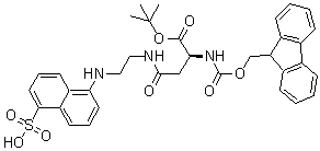 CAS # 182253-74-3, N2-[(9H-Fluoren-9-ylmethoxy)carbonyl]-N-[2-[(5-sulfo-1-naphthalenyl)amino]ethyl]-L-asparagine 1-(1,1-dimethylethyl) ester