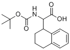 structure of CAS# 182291-95-8, 2-(Boc-amino)-2-(1,2,3,4-tetrahydronaphthalen-1-yl)acetic acid