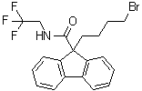 structure of CAS# 182438-98-8, 9-(4-溴丁基)-N-(2,2,2-三氟乙基)-9H-芴-9-甲酰胺