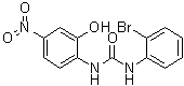 structure of CAS# 182498-32-4, N-(2-Hydroxy-4-nitrophenyl)-N'-(2-bromophenyl)urea