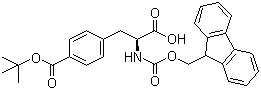 structure of CAS# 183070-44-2, 4-[(1,1-Dimethylethoxy)carbonyl]-N-[(9H-fluoren-9-ylmethoxy)carbonyl]-L-phenylalanine