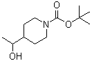 structure of CAS# 183170-69-6, 4-(1-Hydroxyethyl)piperidine-1-carboxylic acid tert-butyl ester