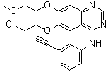 structure of CAS# 183321-83-7, 6-(2-氯乙氧基)-N-(3-乙炔基苯基)-7-(2-甲氧基乙氧基)-4-喹唑啉胺