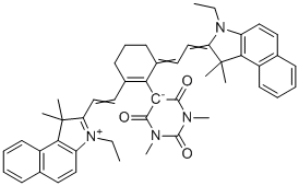 CAS 登录号：1841139-28-3, 5-(6-(2-(3-乙基-1,1-二甲基-1H-苯并[e]吲哚-2(3H)-亚基)亚乙基)-2-(2-(3-乙基-1,1-二甲基-1H-苯并[e]吲哚-3-鎓-2-基)乙烯基)环己-1-烯-1-基)-1,3-二甲基-2,6-二氧代-1,2,3,6-四氢嘧啶-4-醇