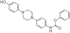 structure of CAS# 184177-81-9, [4-[4-(4-羟基苯基)-1-哌嗪基]苯基]氨基甲酸苯酯