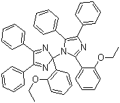 CAS # 1842-62-2, 2-(2-Ethoxyphenyl)-4,5-diphenylimidazole-1,2'-dimer, 2-(2-Ethoxyphenyl)-1-(2-(2-ethoxyphenyl)-4,5-diphenyl-2H-imidazol-2-yl)-4,5-diphenyl-1H-imidazole