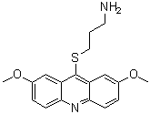 structure of CAS# 184582-62-5, 3-[(2,7-Dimethoxyacridin-9-yl)thio]propan-1-amine