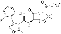 structure of CAS# 1847-24-1, 氟氯西林钠