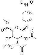 structure of CAS# 18472-49-6, 对硝基苯基 2,3,4-三-O-乙酰基-beta-D-葡萄糖苷酸甲酯