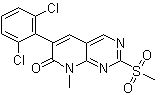 structure of CAS# 185039-48-9, 6-(2,6-二氯苯基)-8-甲基-2-甲基磺酰基-8H-吡啶并[2,3-d]嘧啶-7-酮
