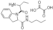 structure of CAS# 185213-03-0, [S-(R*,R*)]-1-(2-氨基-1-氧代丁基)-N-丁基-2,3-二氢-1H-吲哚-2-甲酰胺草酸盐