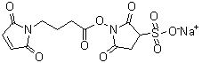 structure of CAS# 185332-92-7, 2,5-二氢-2,5-二氧代-1H-吡咯-1-丁酸 2,5-二氧代-3-磺基-1-吡咯烷基酯钠盐
