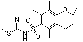 CAS # 185674-98-0, N-[(3,4-Dihydro-2,2,5,7,8-pentamethyl-2H-1-benzopyran-6-yl)sulfonyl]carbamimidothioic acid methyl ester