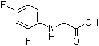 structure of CAS# 186432-20-2, 5,7-二氟吲哚-2-甲酸