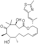 CAS # 186692-73-9, Epothilone C, (-)-Desoxyepothilone A, Desoxyepothilone A, Epo C, (4S,7R,8S,9S,13Z,16S)-4,8-dihydroxy-5,5,7,9-tetramethyl-16-[(1E)-1-methyl-2-(2-methyl-4-thiazolyl)ethenyl]oxacyclohexadec-13-ene-2,6-dione