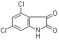 structure of CAS# 18711-15-4, 4,6-Dichloro-1H-indole-2,3-dione