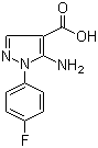 structure of CAS# 187949-90-2, 5-Amino-1-(4-fluorophenyl)-1H-pyrazole-4-carboxylic acid