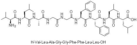 CAS # 187968-07-6, L-Valyl-L-leucyl-L-alanylglycylglycyl-L-phenylalanyl-L-phenylalanyl-L-leucyl-L-leucine