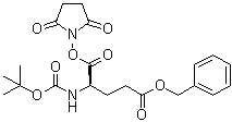 structure of CAS# 18800-76-5, (4R)-4-[[叔丁氧羰基]氨基]-5-[(2,5-二氧代-1-吡咯烷基)氧基]-5-氧代戊酸苄酯