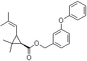 CAS 登录号：188023-86-1, 右旋苯醚菊酯, 2,2-二甲基-3-(2-甲基-1-丙烯基)环丙烷羧酸 3-苯氧基苄酯
