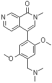 structure of CAS# 1883429-22-8, 4-(4-((Dimethylamino)methyl)-2,5-dimethoxyphenyl)-2-methyl-2,7-naphthyridin-1(2H)-one