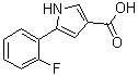 structure of CAS# 1883595-38-7, 5-(2-Fluorophenyl)-1H-pyrrole-3-carboxylic acid