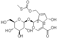 CAS # 18842-98-3, Paederosidic acid, (1S,4aS,5S,7aS)-1-(beta-D-Glucopyranosyloxy)-1,4a,5,7a-tetrahydro-5-hydroxy-7-[[[(methylthio)carbonyl]oxy]methyl]cyclopenta[c]pyran-4-carboxylic acid