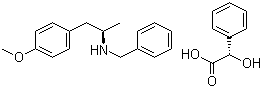 CAS 登录号：188690-84-8, (2S)-羟基(苯基)乙酸 (2R)-N-苄基-1-(4-甲氧基苯基)丙-2-胺盐