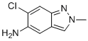structure of CAS# 1893125-36-4, 6-Chloro-2-methyl-2H-indazol-5-amine