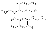 structure of CAS# 189518-78-3, (1R)-3,3'-二碘-2,2'-二(甲氧基甲氧基)-1,1'-联萘