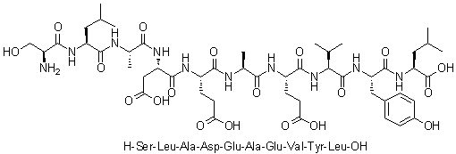 CAS # 1900668-91-8, L-Seryl-L-leucyl-L-alanyl-L-alpha-aspartyl-L-alpha-glutamyl-L-alanyl-L-alpha-glutamyl-L-valyl-L-tyrosyl-L-leucine