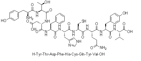 CAS 登录号：1900669-09-1, L-酪氨酰-L-苏氨酰-L-alpha-天冬氨酰-L-苯丙氨酰-L-组氨酰-L-半胱氨酰-L-谷氨酰胺酰-L-酪氨酰-L-缬氨酸